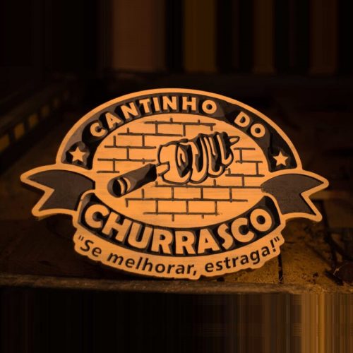 Placa cantinho do churrasco