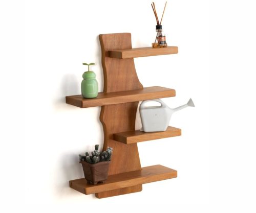 Prateleira de madeira Rústica Orgânica